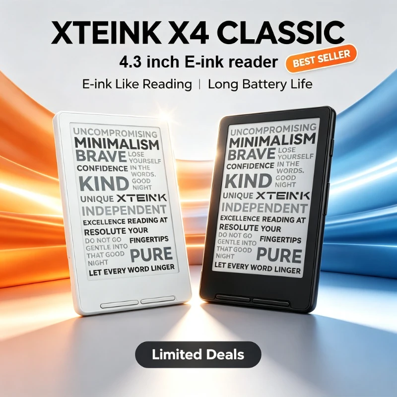 XTEINK X4 Classic E-ink Reader Global Version Multi-language 220ppi 16G 4.3 Inch Ultra-Thin Magnetic Portable E-book Reader
