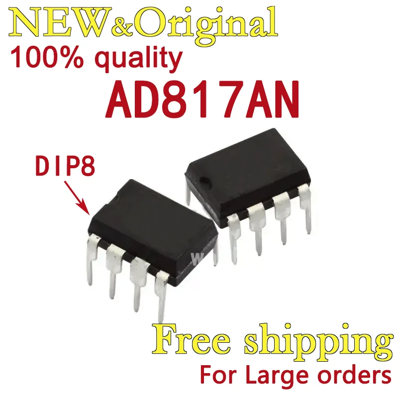 1-5PCS AD817AN AD817ANZ AD817 DIP8 New Original Chip Integrated Circuit