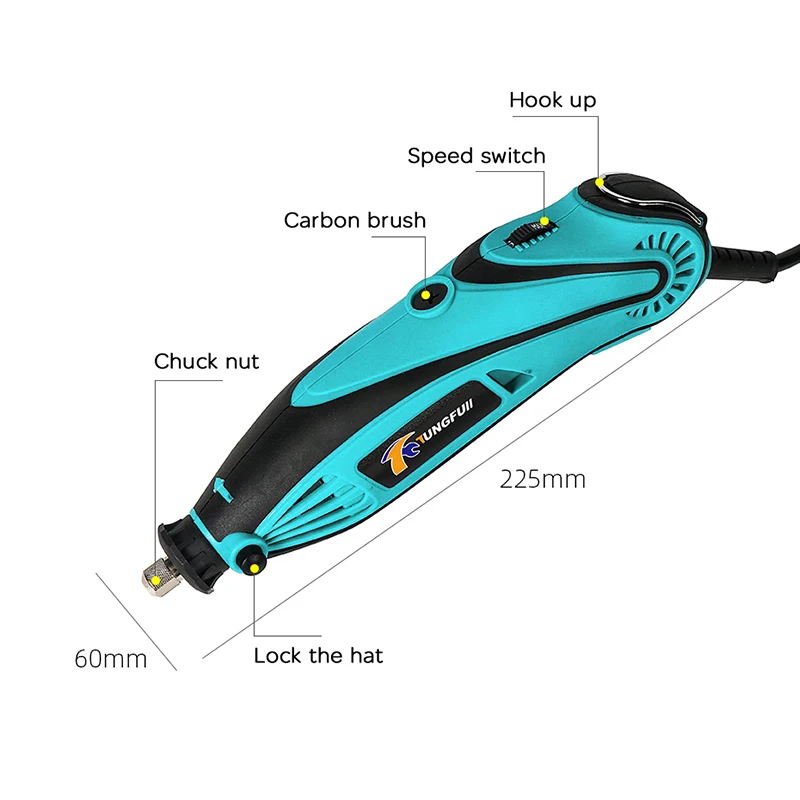 5 Gears Chain Saw Grinding Machine Electric Grinder Kit Handheld Mini Electric Chainsaw Sharpening Drill Rotary Accessories Set