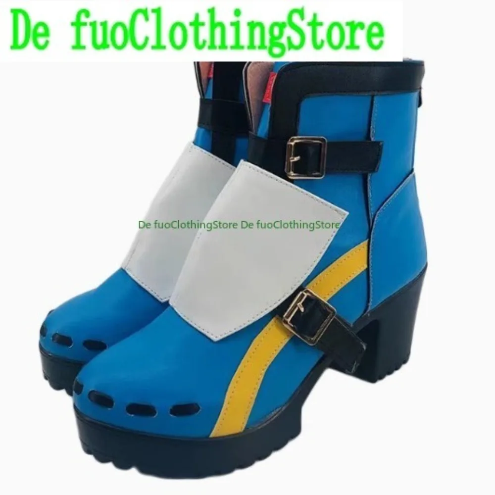 Defuo Bridget Cosplay Shoes Anime Game Role-playing Halloween Costumes Props Shoes Boots