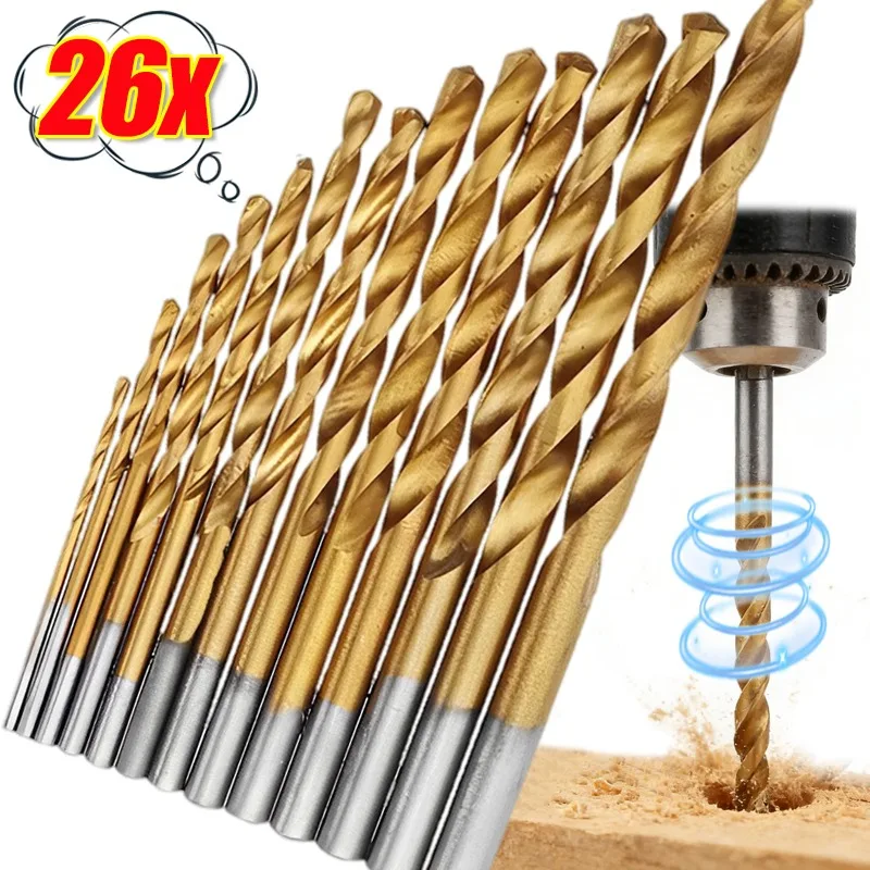 

Набор высокоскоростных стальных сверл, сверхмощные прямые спиральные сверла для металла, дерева, пластика, наборы электроинструментов «сделай сам», для сверл, отверстий