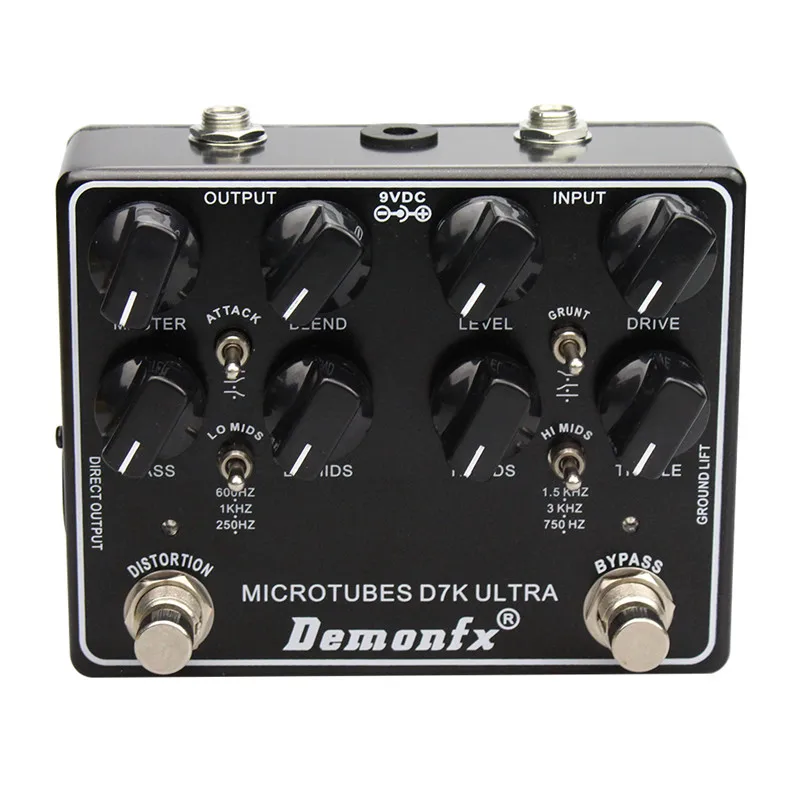 Demonfx D7K Ultra High Quality Guitar Bass Effect Pedal Overdrive Preamp With True Bypass