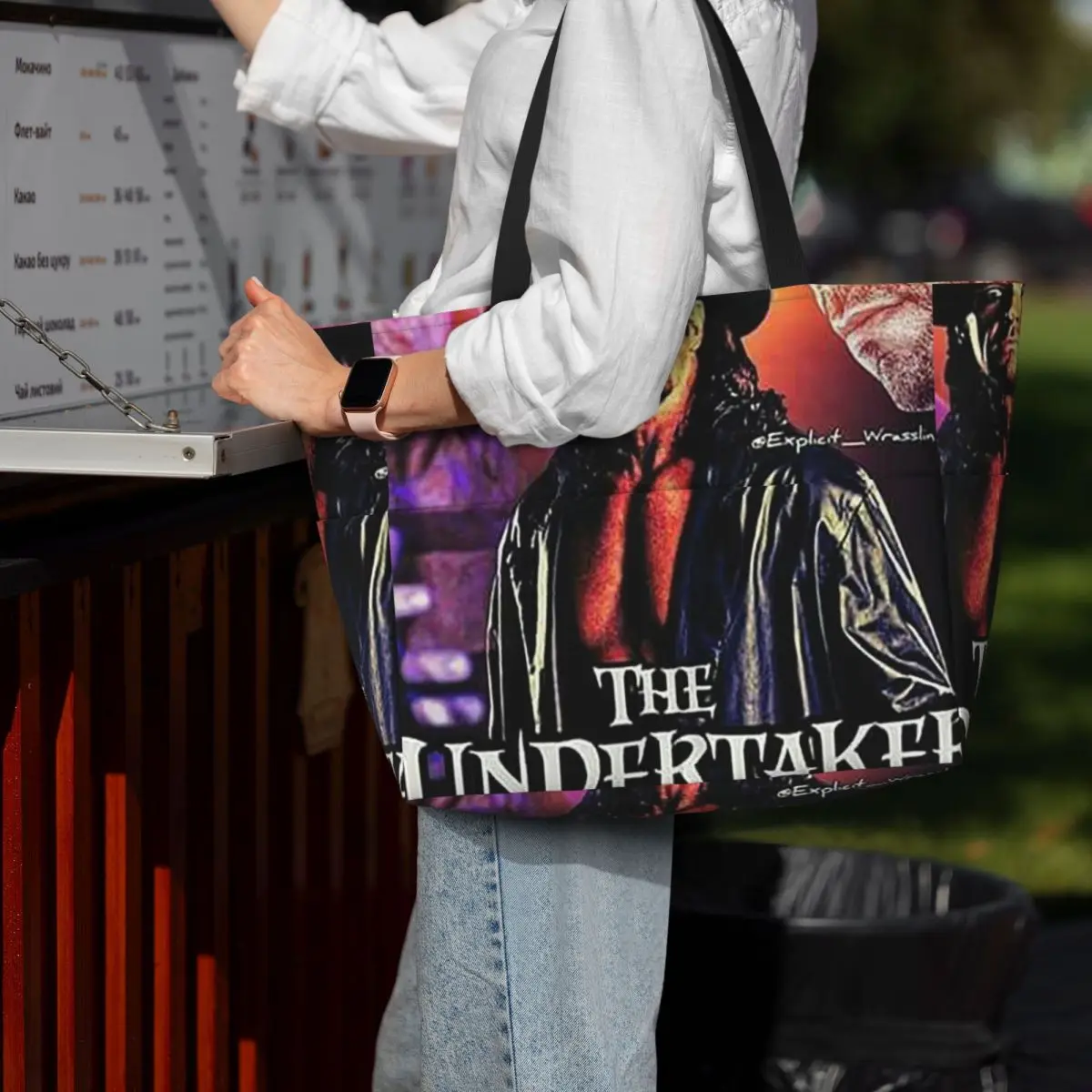 Wwe The Undertaker Wrestling Professional Wrestler Beach Tote Bag Sport Gym Yoga Duffle Large Tote Bag Women Travel Bag