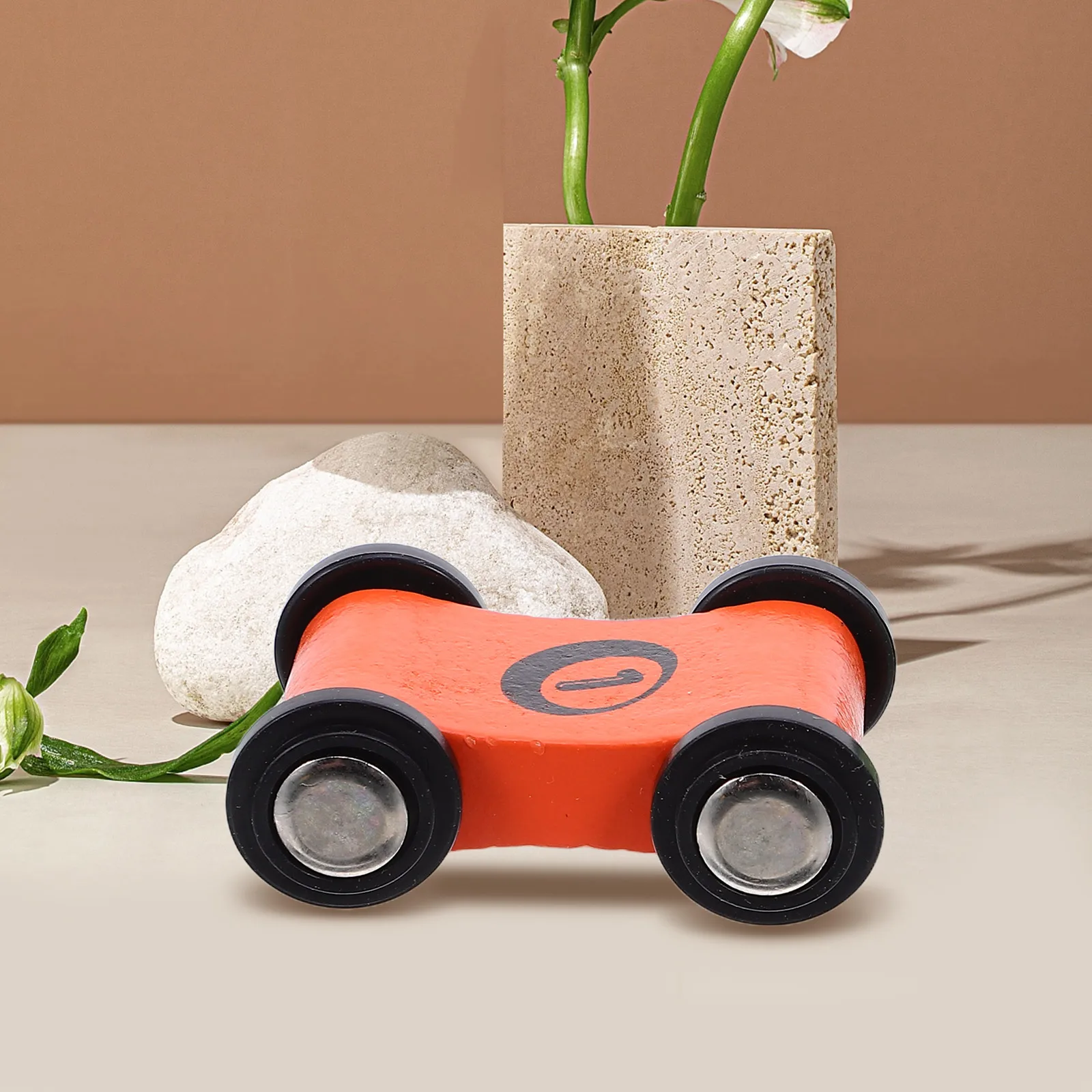 Piste de course en bois lisse pour enfants, voiture de course en bois sans bavure, jeu de société sûr, voiture de bureau pour les tout-petits, 8 pièces