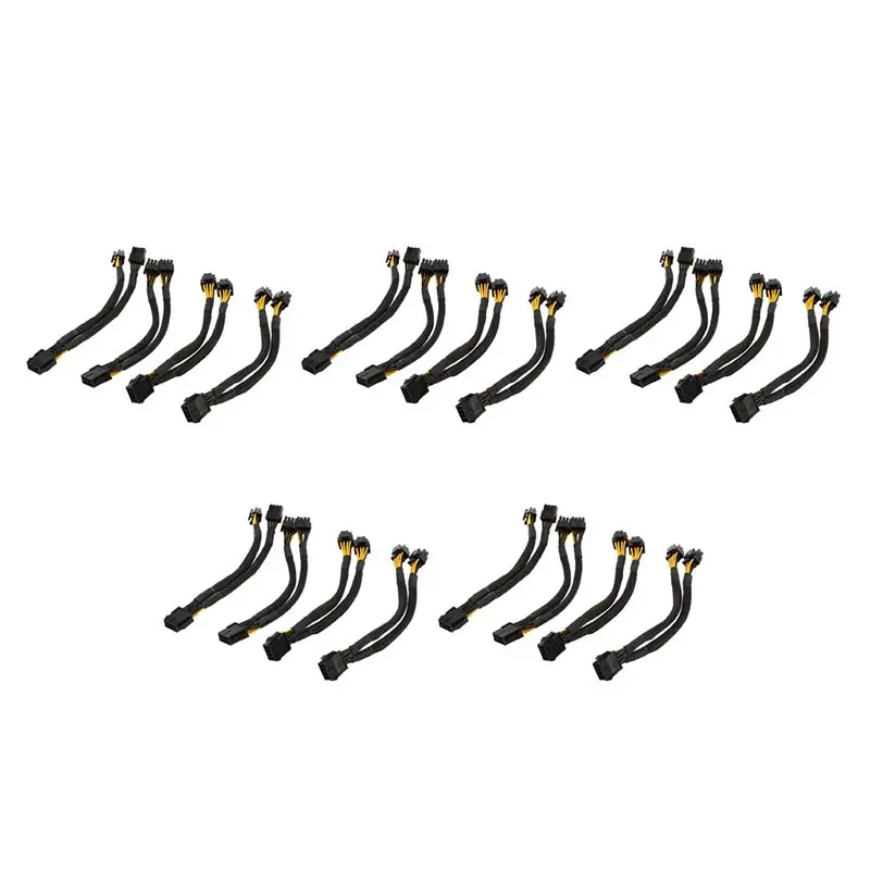 ABRI-20 Pcs CPU 8 Pin Splitter ATX CPU 8 Pin Female To Dual 8(4+4) Pin Male EPS 12V For Motherboard Power Adapter Cable