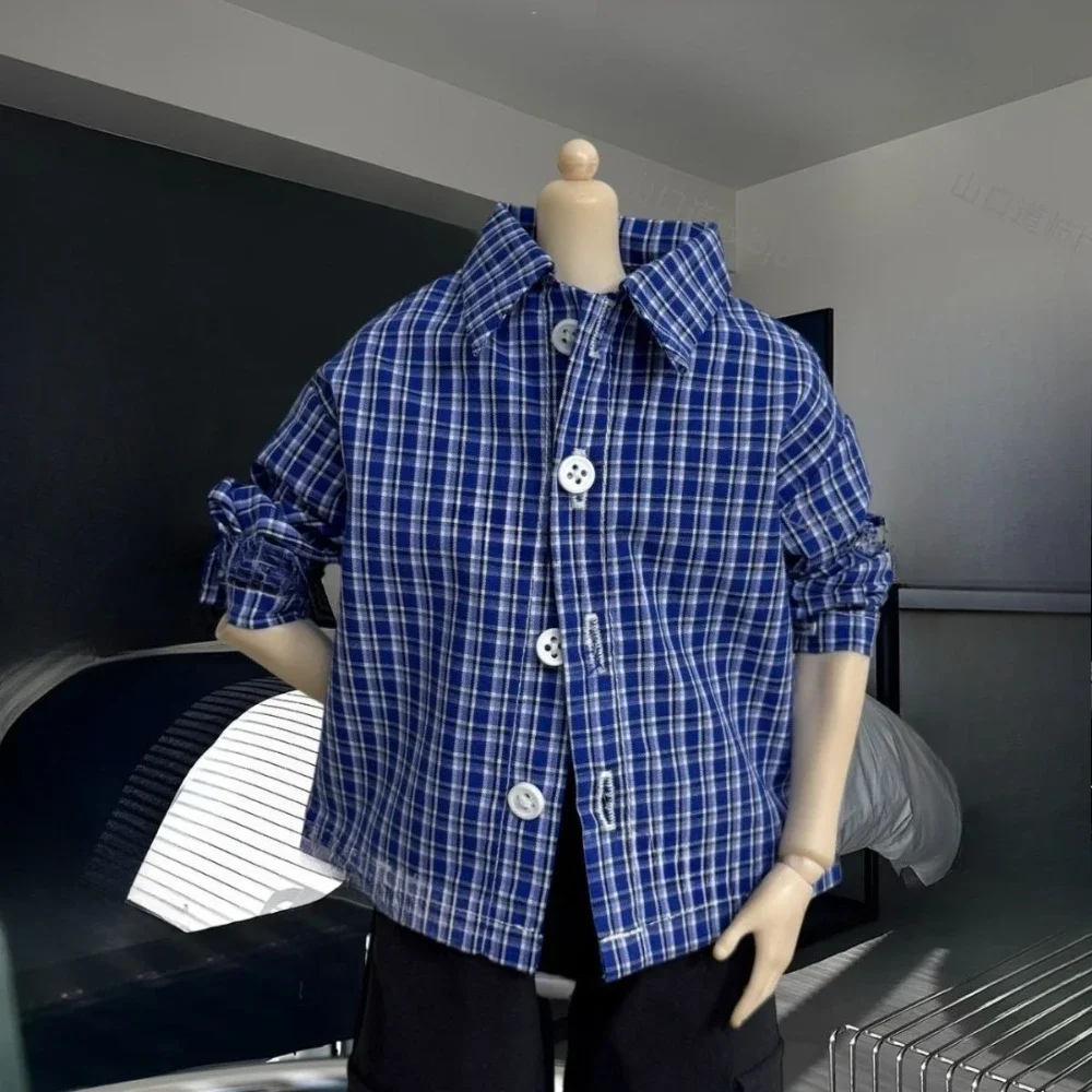 1/4 ملابس دمى ل 45 سنتيمتر Bjd دمية فتاة اللعب شبكة قميص تنوعا ملابس فضفاضة فستان اللعب منزل إكسسوارات دمي ، لا دمية