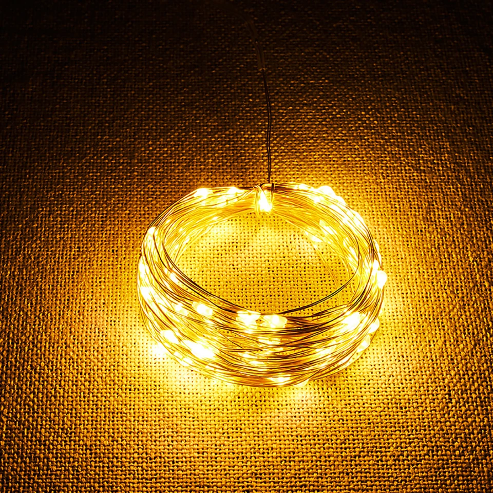 Lampu LED String Light Foto Clip Fairy Lights 10M USB Baterai Dekorasi Pohon Natal Garland Pernikahan Dekorasi Tahun Baru 2025