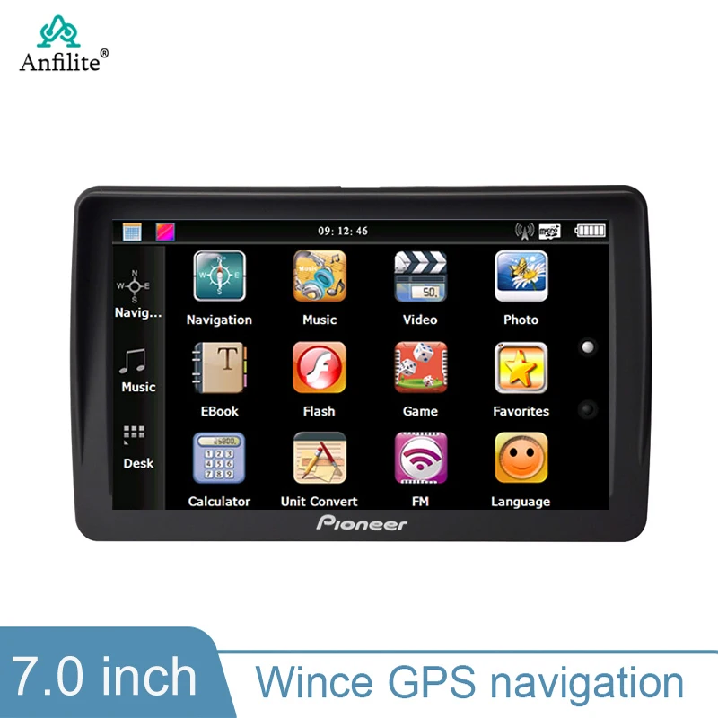 

7 inch TFT LCD DDR 256M 8GB 800*480 truck GPS Navigation MTK WIN ce 6.0 MSB2531 800MHZ FM Transmitter vehicle car gps navigator