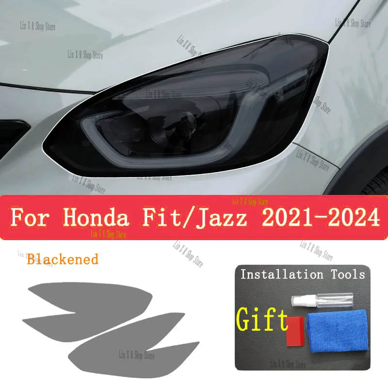 

For HONDA Fit/Jazz（2021-2024) TPU Car Exterior Headlights Anti-Scratch Protective Film Headlamps Repair Sticker Accessories Ref