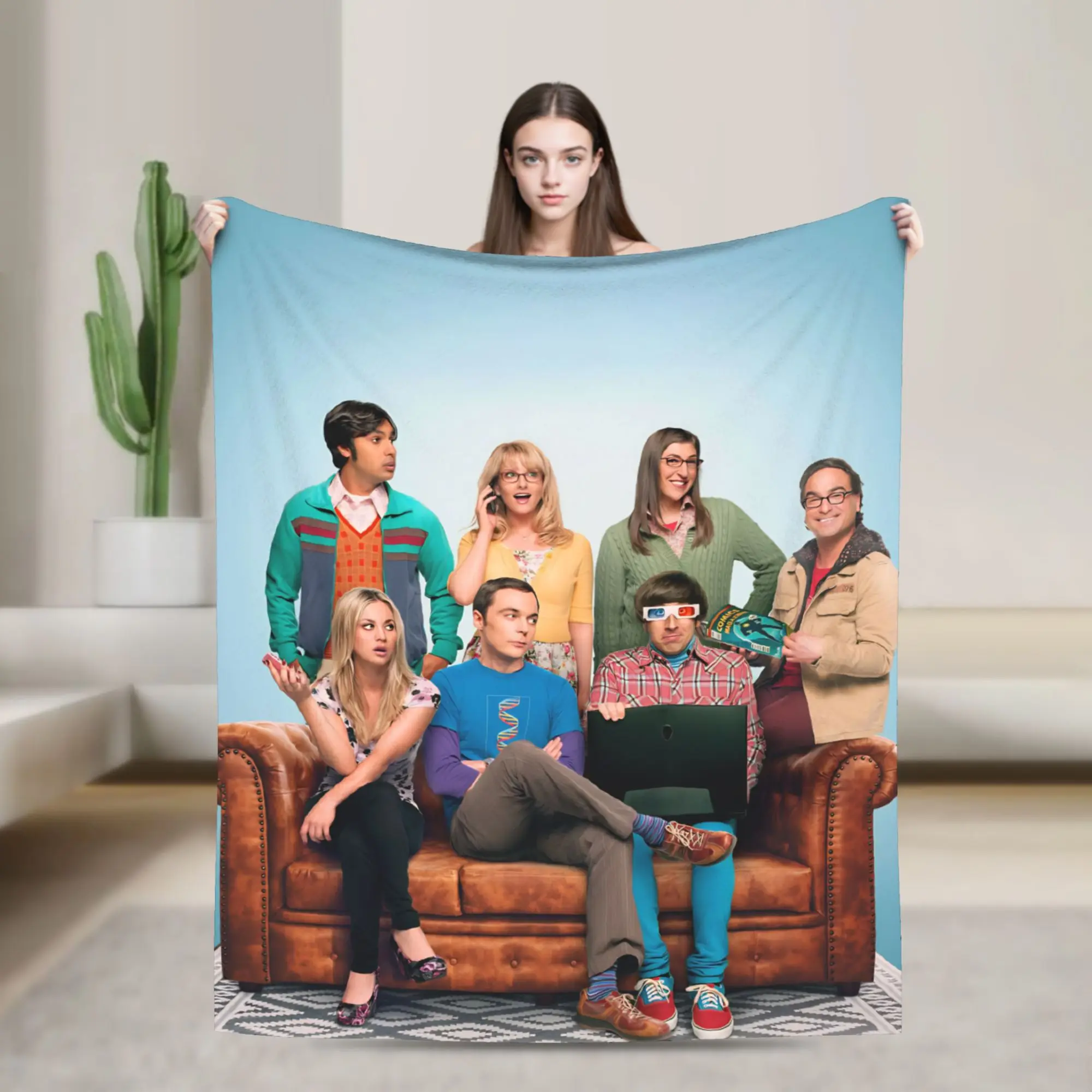 

The Big Bang Theory Flannel Blanket Warm Soft Bedding Throws for Living Room Picnic Fashion Bedspread Sofa Bed Cover