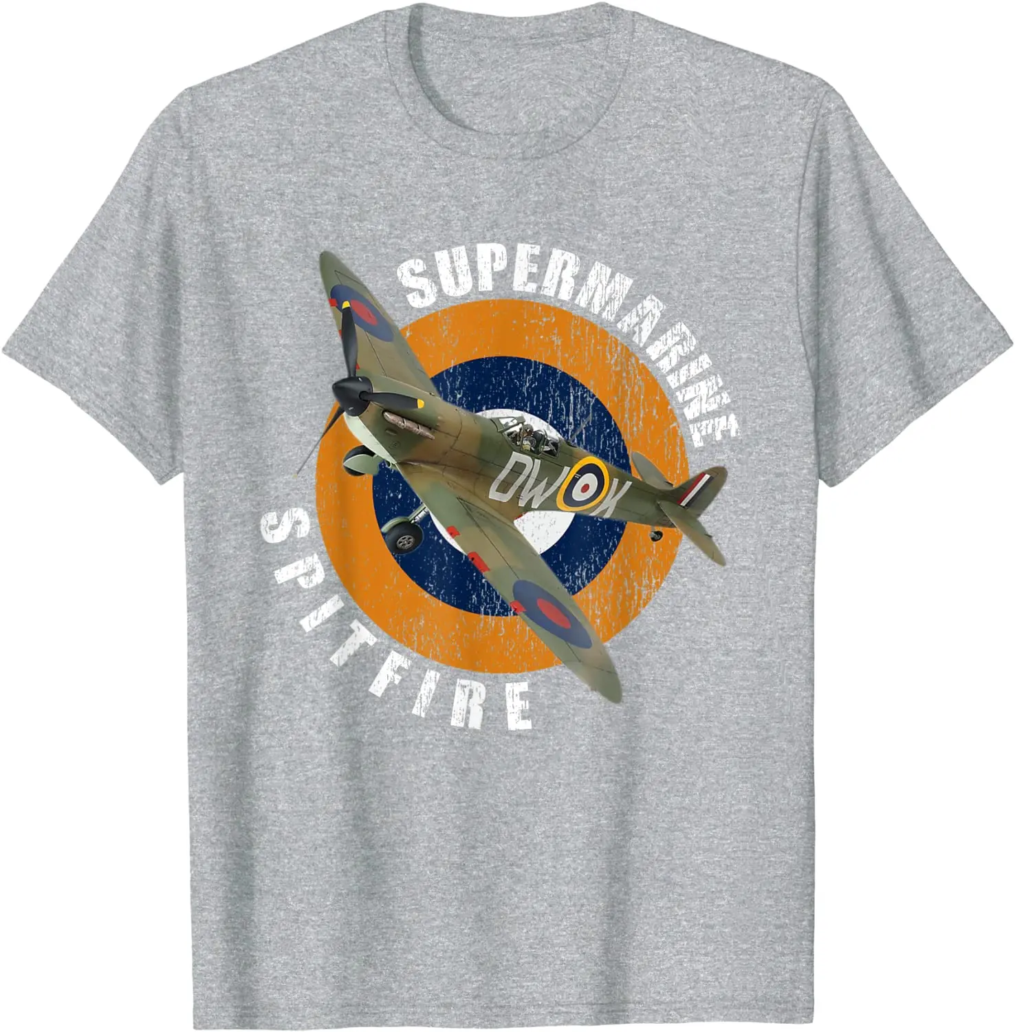 WWII Royal Air Force Supermarine Spitfire Fighter Aircraft T-Shirt. Premium Cotton Short Sleeve O-Neck Mens T Shirt New S-3XL