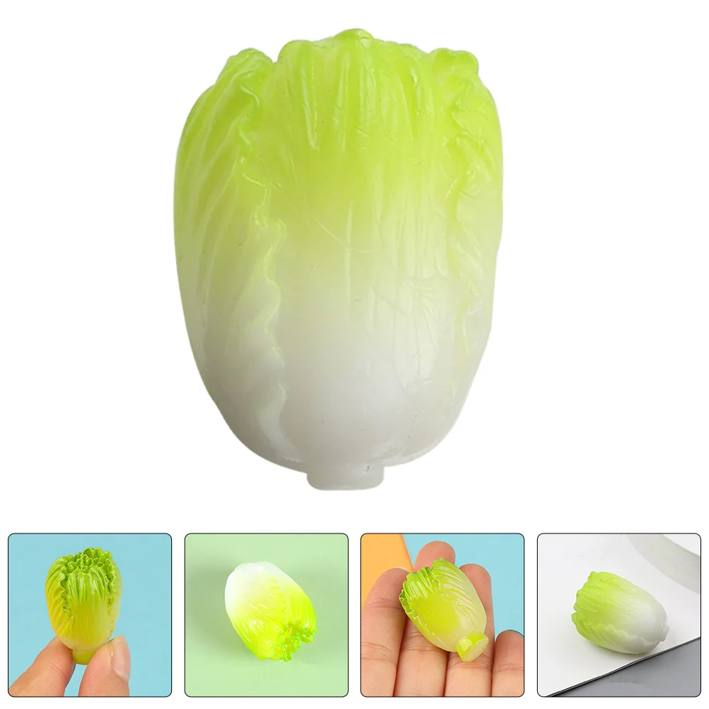 6 個ミニチュア白菜モデル現実的な樹脂フェイクグリーン野菜装飾家の食品モデル小さな野菜 nament クラフト