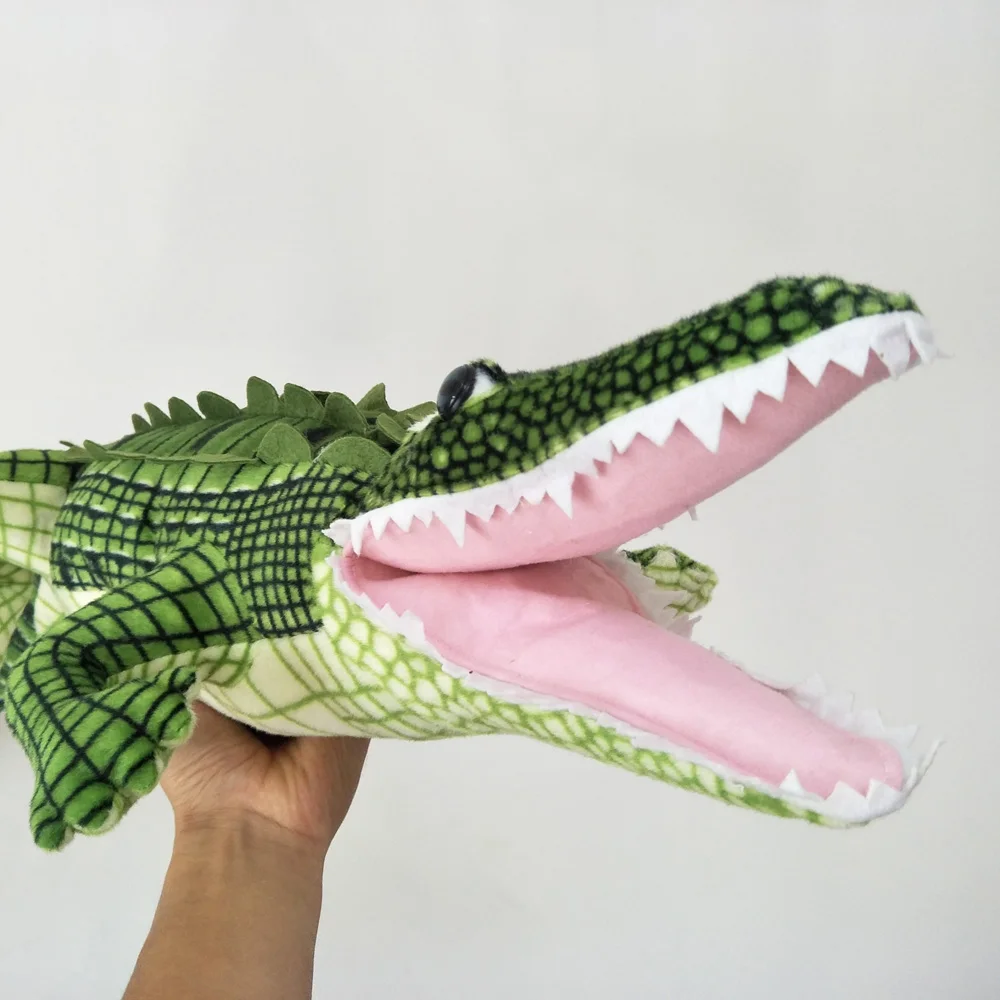 Simulação boca grande crocodilo crianças brinquedo de pelúcia presente de aniversário