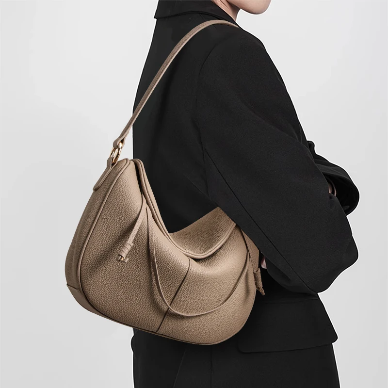 

Aidanni Genuine Leather Women's Shoulder Bag, New 2026 Design, Luxury Crossbody Bag, Large Capacity Handheld Underarm Bag