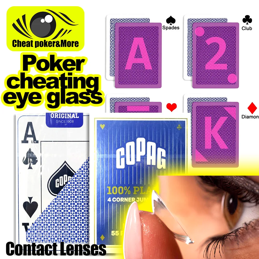 Poker cheating glasses Infrared Copag Marked Cards 4 Corner Index 100% Plastic Magic Deck for Invisible UV Reader