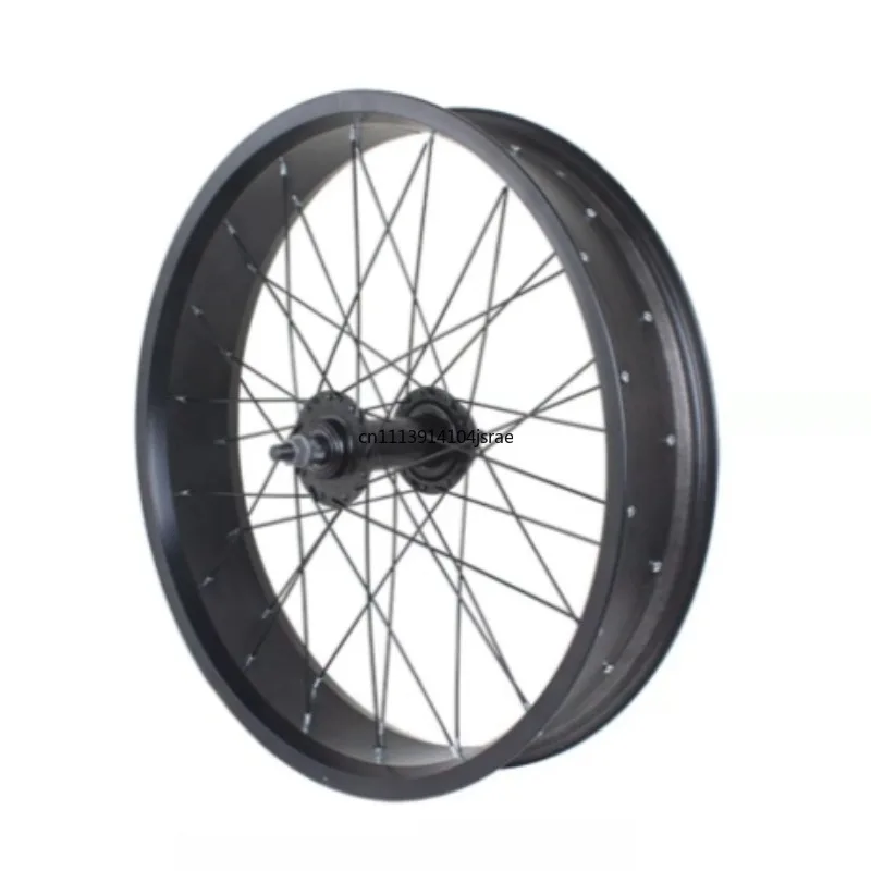 For snowmobile Style Wheel Set 20/24/26 Inch Wide Fat Tire Wheels, Front & Rear Bicycle Wheels for Snow Bike Conversion