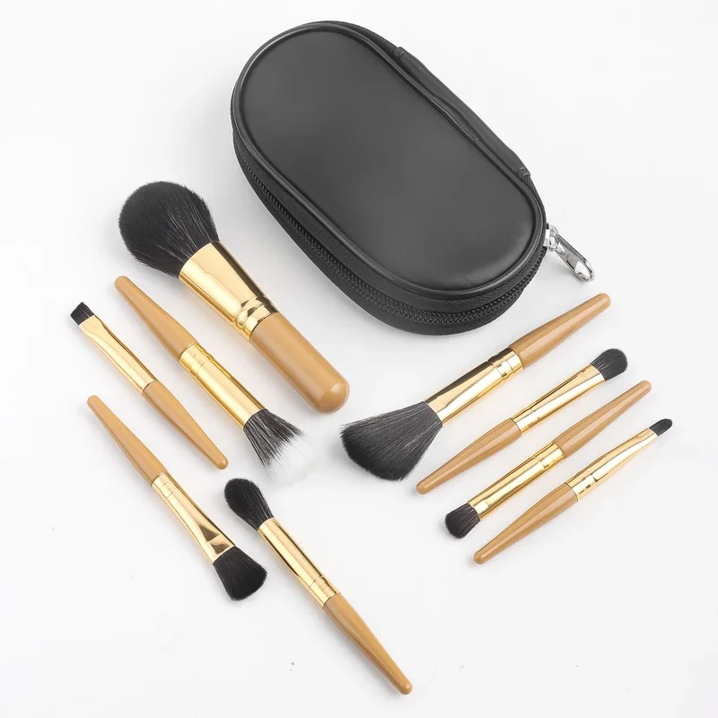 

Makeup Brush sets, 9PCs minimalist portable with storage bag portable cosmetic brushes making up supply