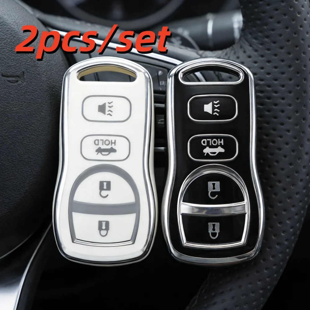 2pcs car key case covers For Nissan Tiida Sentra X-trail T30 Altima Frontier Armada Maxima For Infiniti QX56 JA60 FX35
