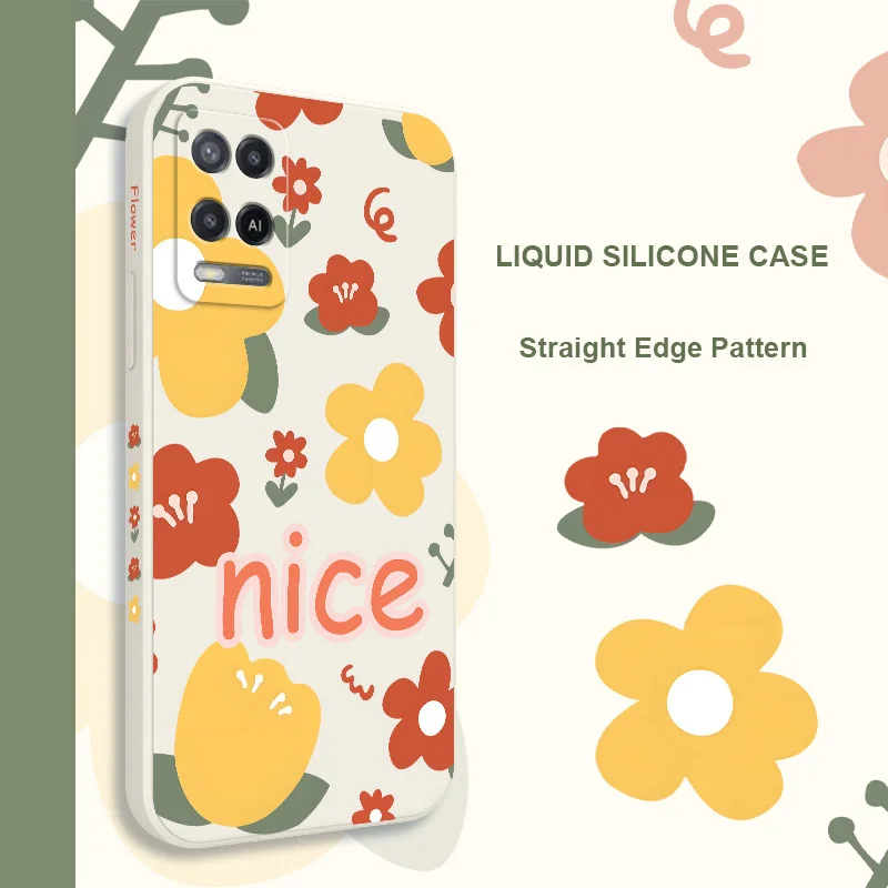 Yellow Blossom Phone Case For OPPO A54 A74 A57 A77 A78 A96 A76 A95 A94 A83 A53 A72 A52 A9 A5 A12 A31 2020 S 4G 5G Cover