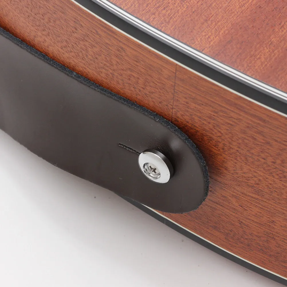6 boutons de verrouillage pour sangle de guitare, robustes, en feutre et en métal, résistants aux rayures, surface lisse, installation facile, idéal pour les bricoleurs, cadeau pour guitare.