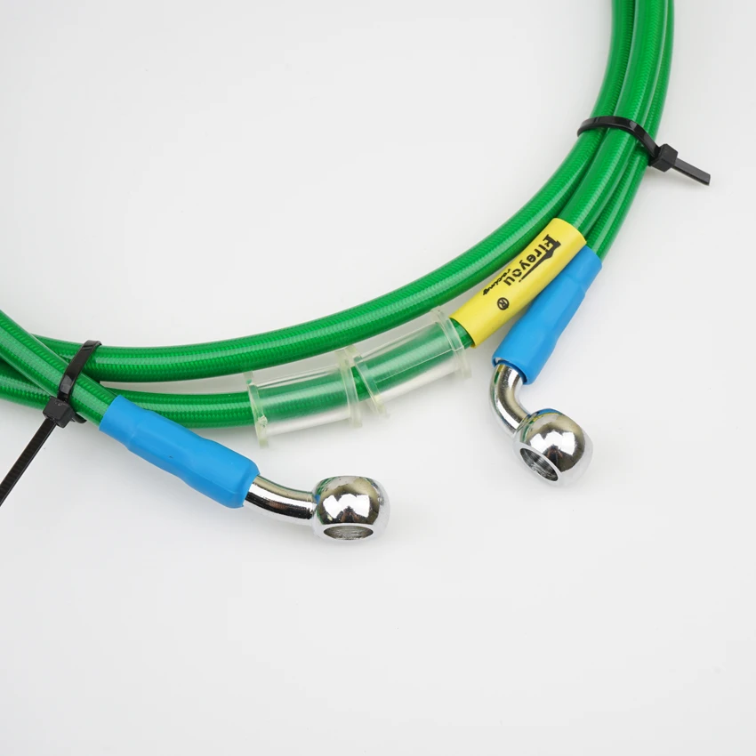 Green 400 - 2200mm Motorcycle Pipe Tubing Brake Hose Line Universal Atv Dirt Pit Bike Motocross For Yamha  Kawasaki M10 Bolt 28