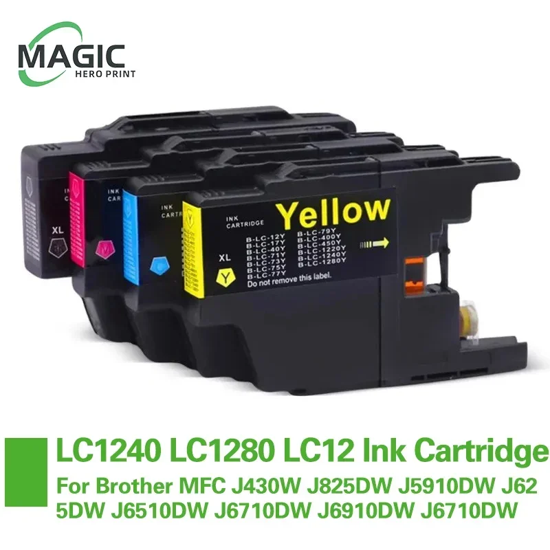 Magic Hero LC1240 LC1280 LC73 LC75 LC12 Ink Cartridge For Brother MFCJ430W J825DW J5910DW J625DW J6510DW J6710DW J6910DW J6710DW