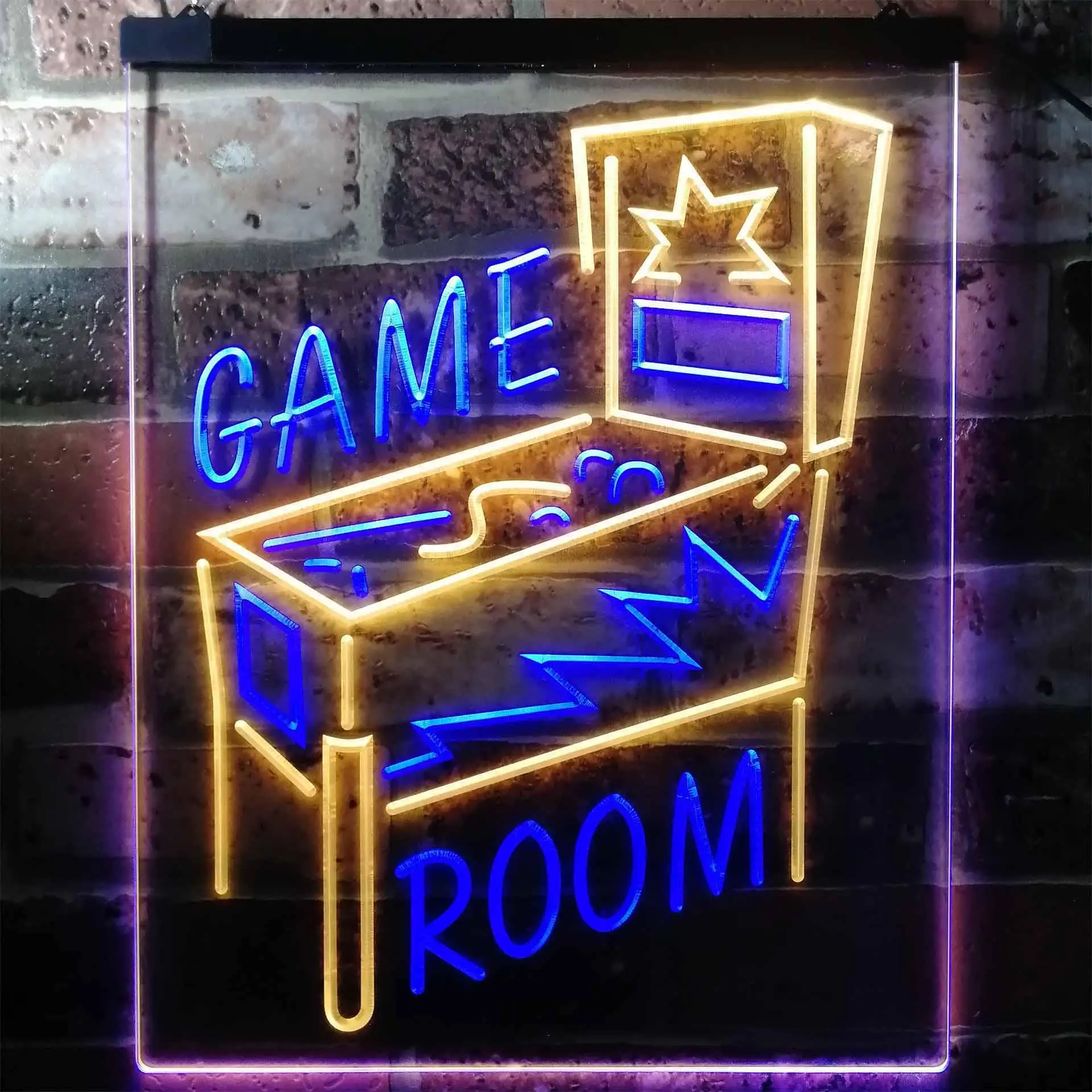 Pinball Arcade Machine Dual Color Led Neon Sign st6-i3128