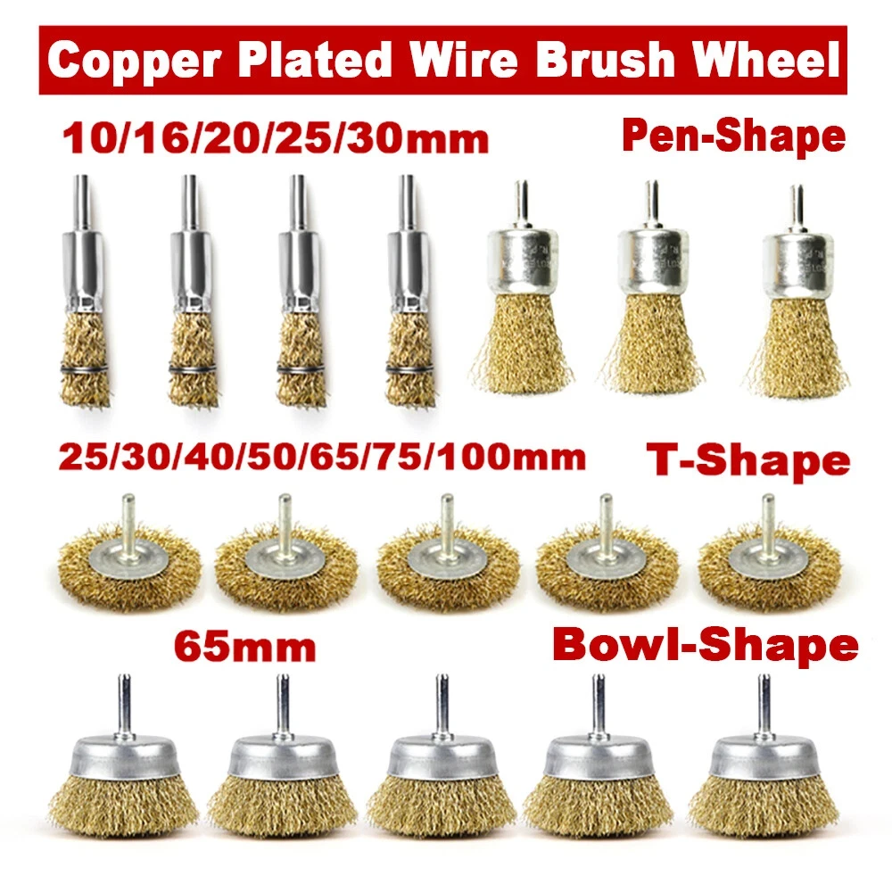 

T-Type/Pen-Shaped Wire Brush 1pc Electric Drill Wire Wheel With Rod Polishing And Rust Removal Electric Drill Tool Accessories