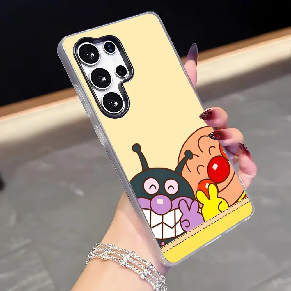 Cartoon Anpanman Phone Case For Samsung A56 A14 5G A34 A36 A33 A26 A16 Shockproof Jelly Cover