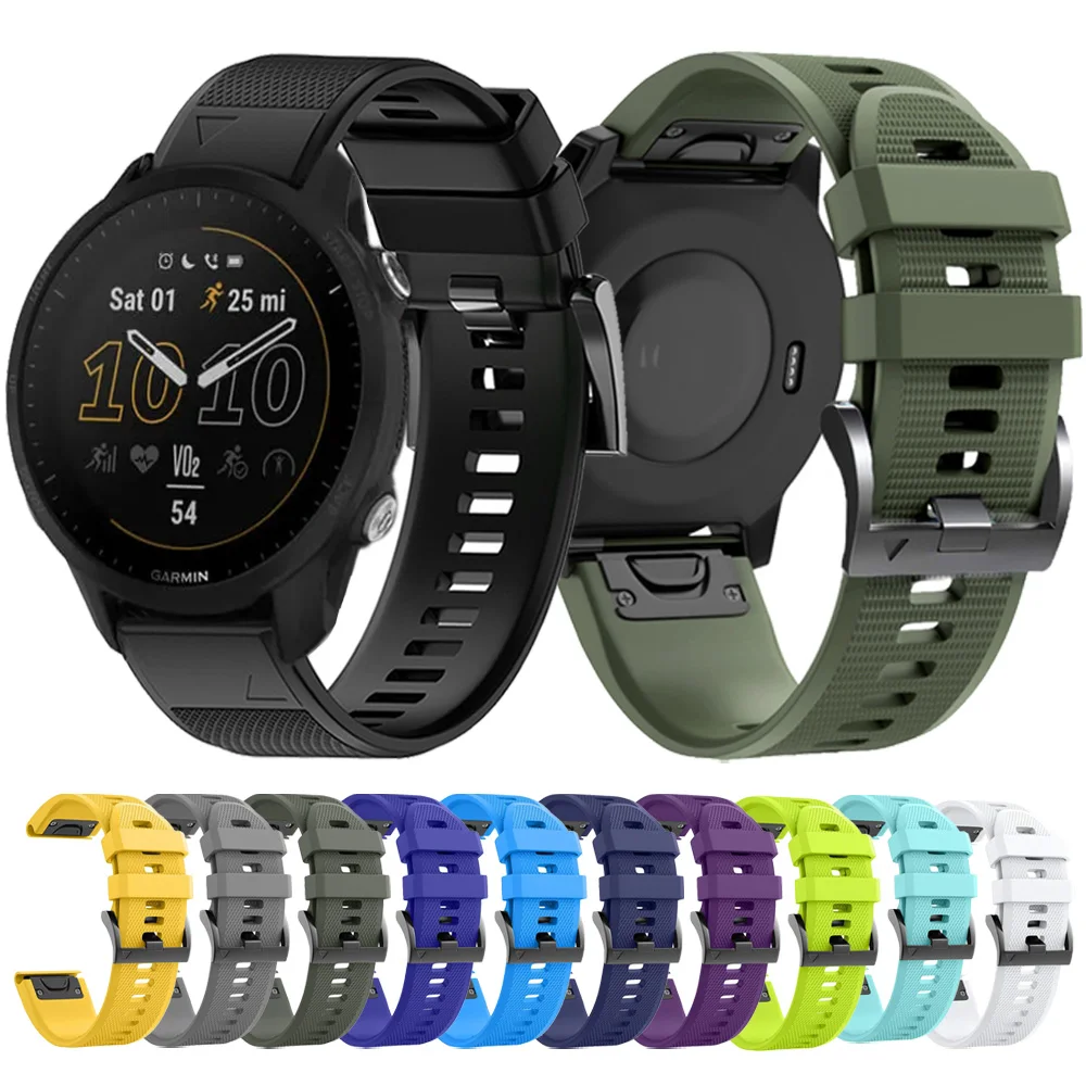 Quick Release Silicone Strap For Garmin Forerunner 955 965 935 945 LTE Instinct 2 Watchband Easyfit 26mm 22mm Bracelet Wristband