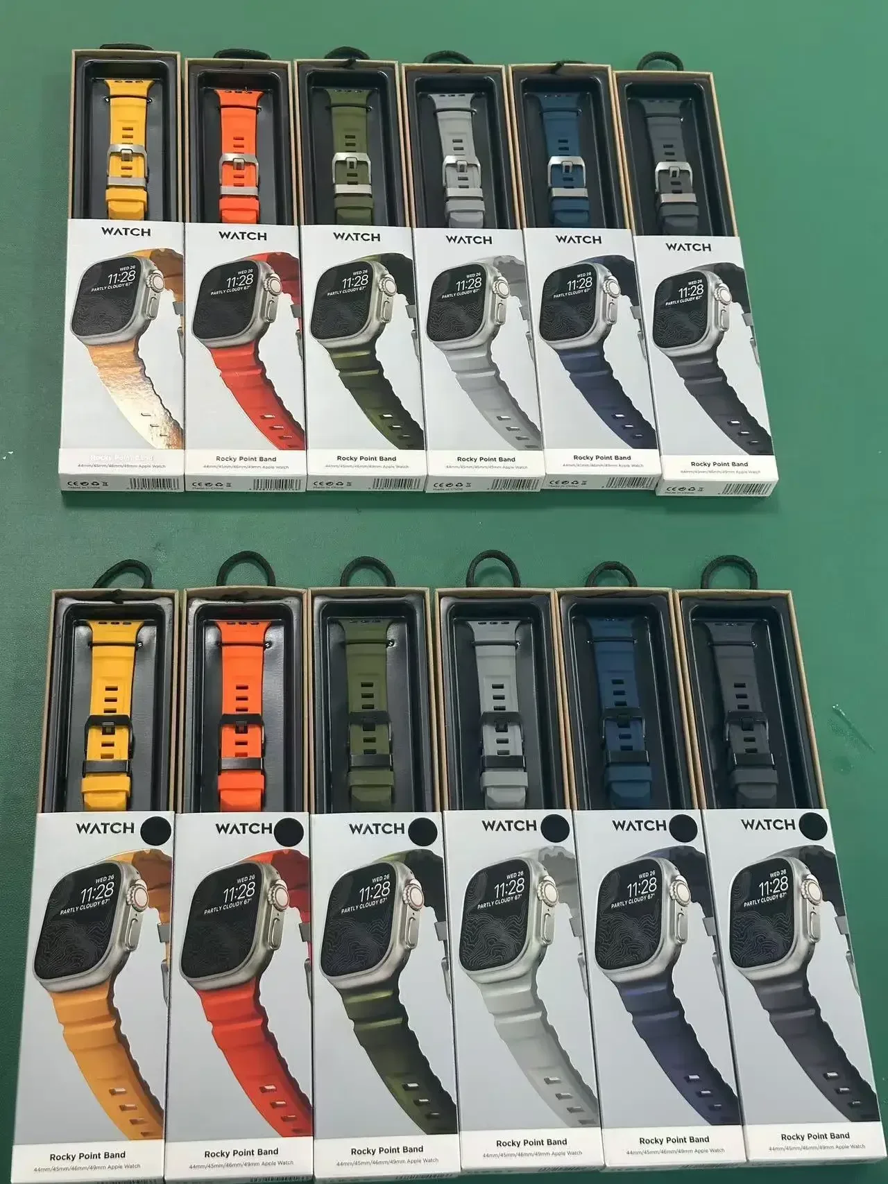 Silikonarmband für Apple Ultra4 3 2 1 49MM Sportarmband Iwatch Series 12 11 10 9 8 SE 3 46mm 45MM 41MM 44MM 42MM Atmungsaktives Armband – Detail 1