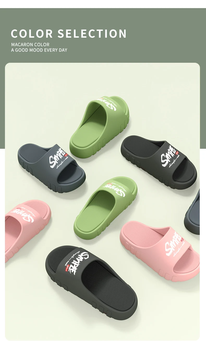Zapatillas de baño antideslizantes para hombre y mujer, chanclas frescas para usar en exteriores, novedad de verano, ZYT2414