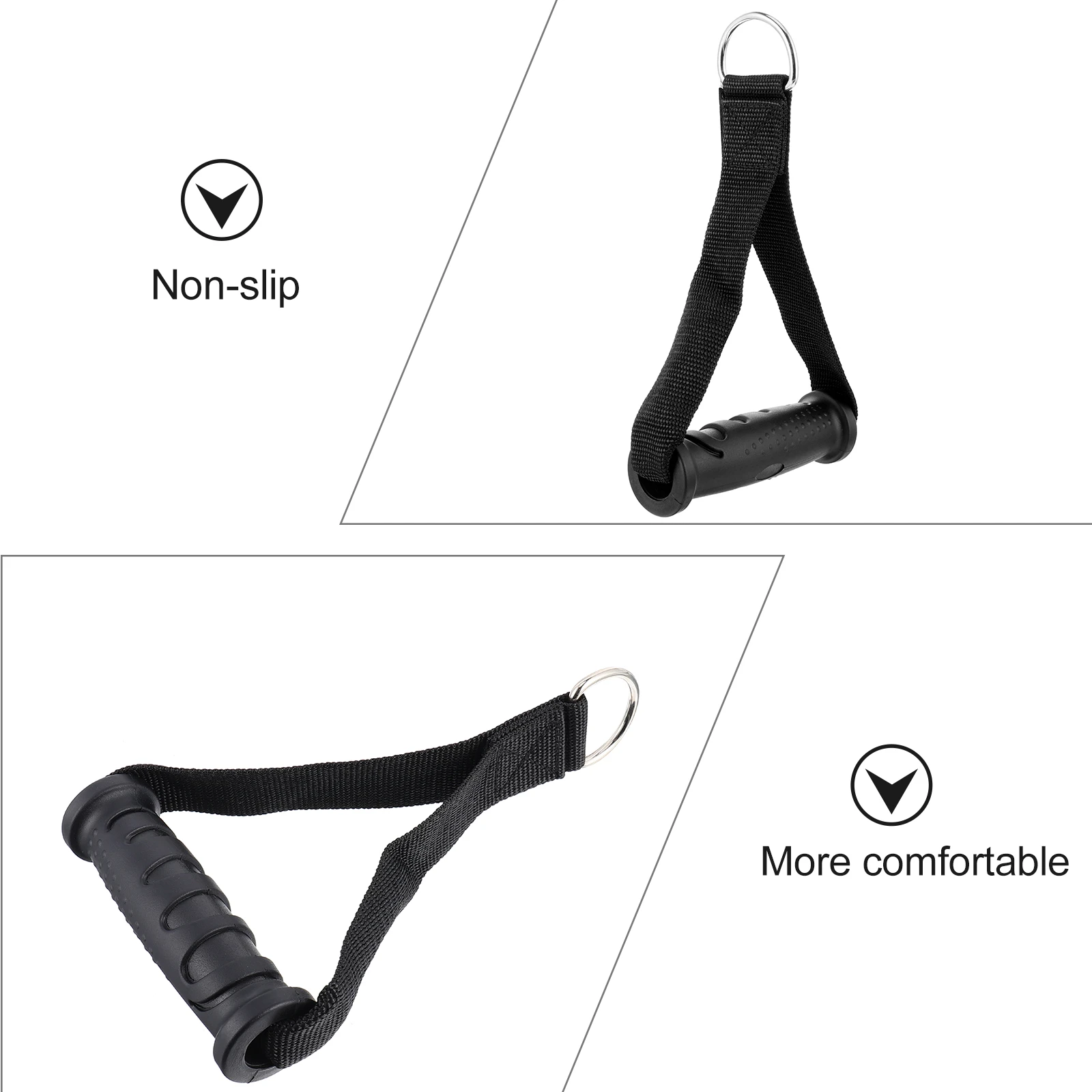 

1pc Fitness Handle Home Resistance Band Cable Machine Attachment Ergonomic Non-Slip Workout Strap Durable Exercise Grip Portable