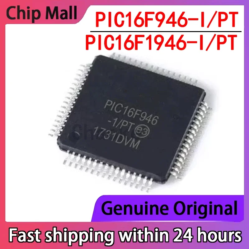 

1PCS PIC16F1946-I/PT PIC16F946-I/PT PIC16F946 TQFP-64 NEW 20MHz Microcontroller Chip