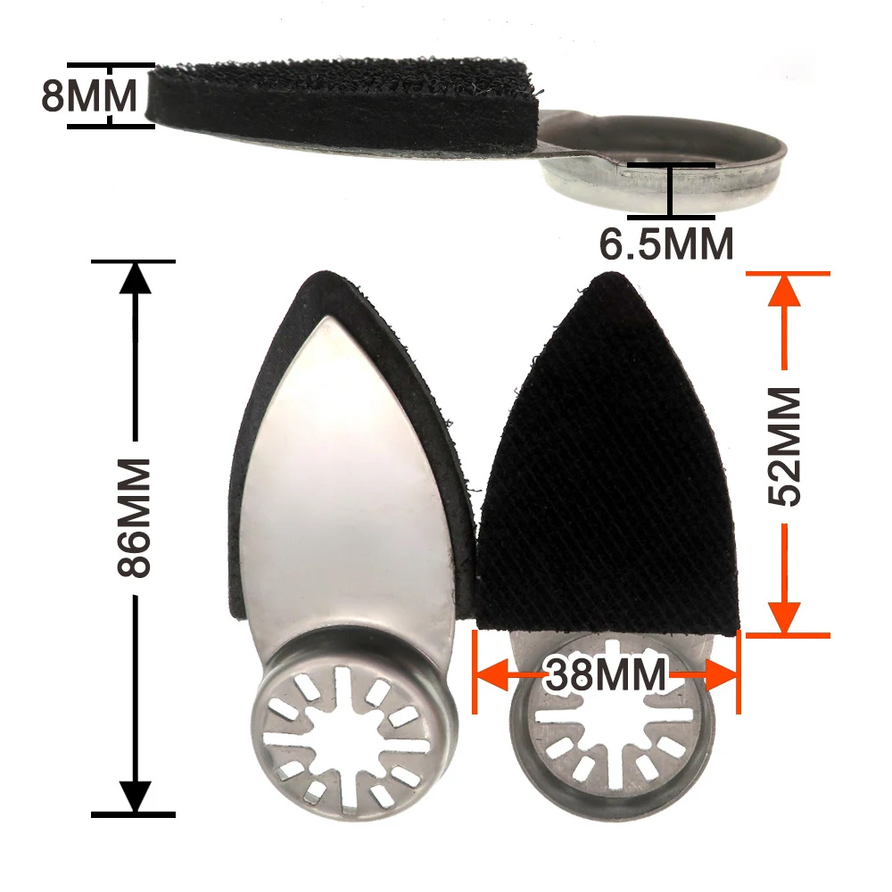 Disco de polimento triangular, ferramenta oscilante triangular, almofada de lixa adequada para vários materiais e aplicações