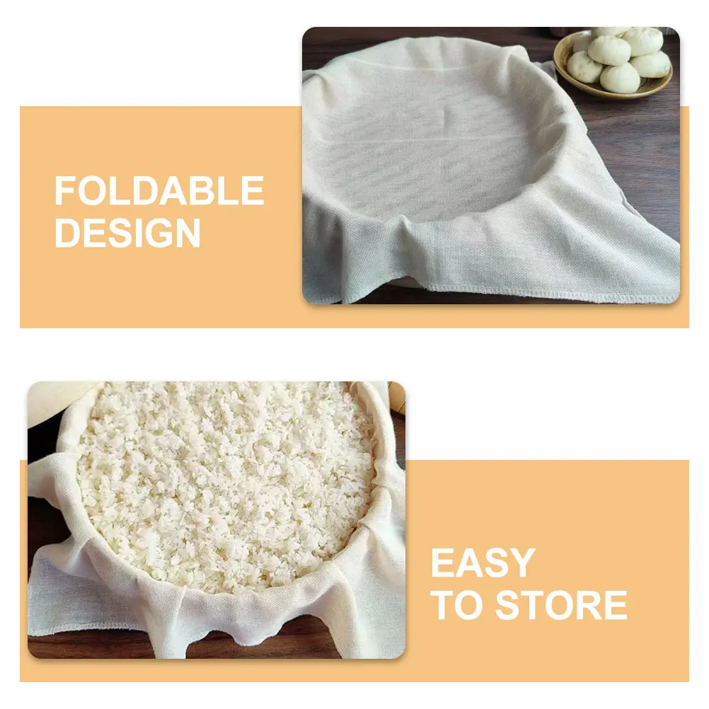 

3Pcs Steamer Cloth 51x51cm Reusable Non-Stick Cotton Liners for Basket Kitchen Supplies Practical Home Use Baking Pan