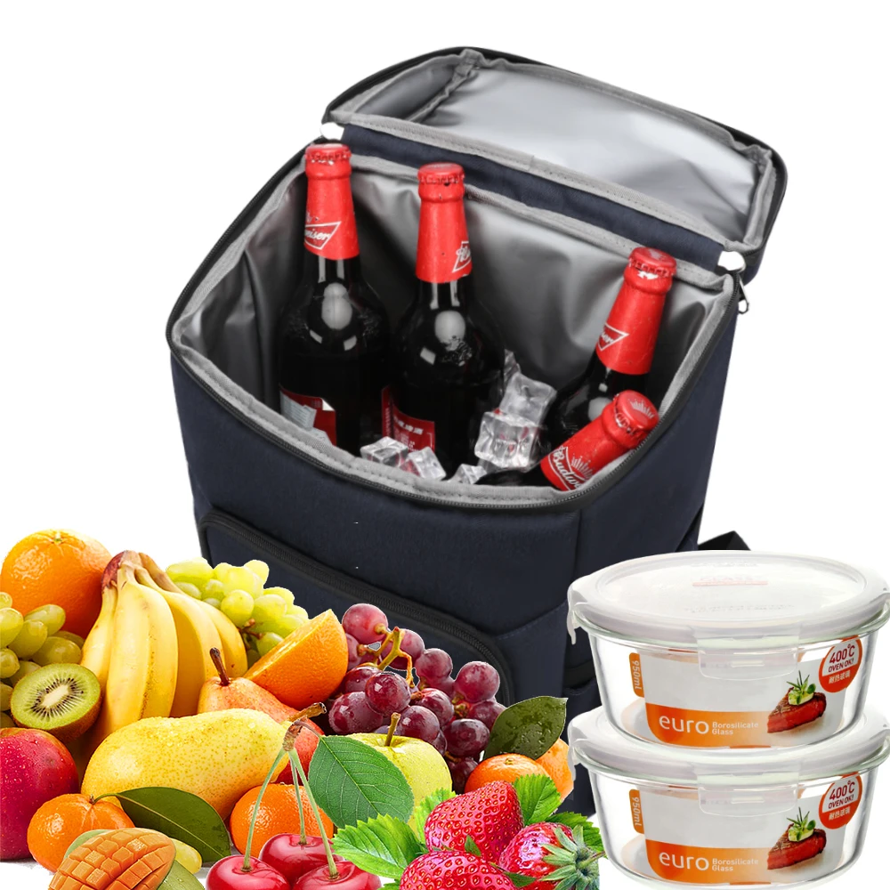 DENUONISS Thermal Cooler Backpack Insulated Cooler Bag Fridge Thickened Waterproof Portable Refrigerated Bag With Bottle Opener