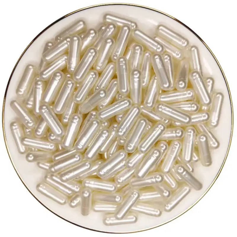 1000/5000/10000pcs 0# Pearl White Capsules Hollow Gelatin Capsules Empty Capsules Shell Joined or Separated