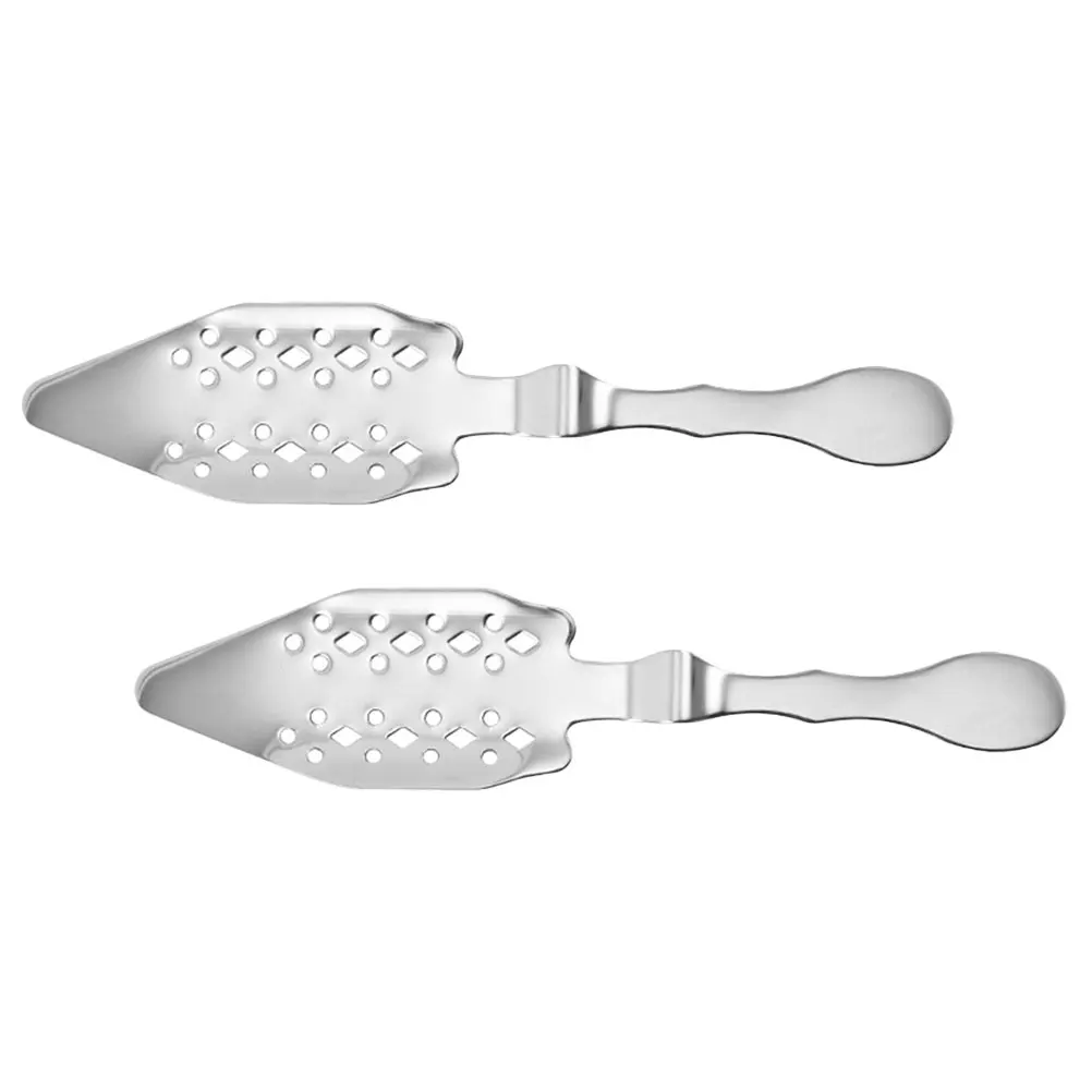 

2pcs Absinthe Spoon Stainless Steel Hollow-out Dripper Filter Serving Multifunction Wormwood Spoon Absinthe Supply