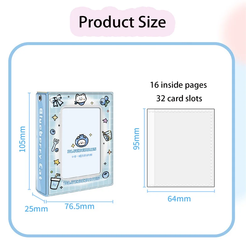 32 Card Positions Postcard Album Photo 3 Inch Photo Card Photocards Holder Idol Collector Card Binder Photocards Photo Album