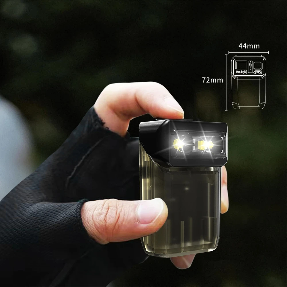 Imagem -05 - Lanterna Rotatable Keychain Lanterna Recarregável Magnetic Work Light Modos de Luz Hat Clip Lamp Edc Camping Lanterna de Emergência 1200mah