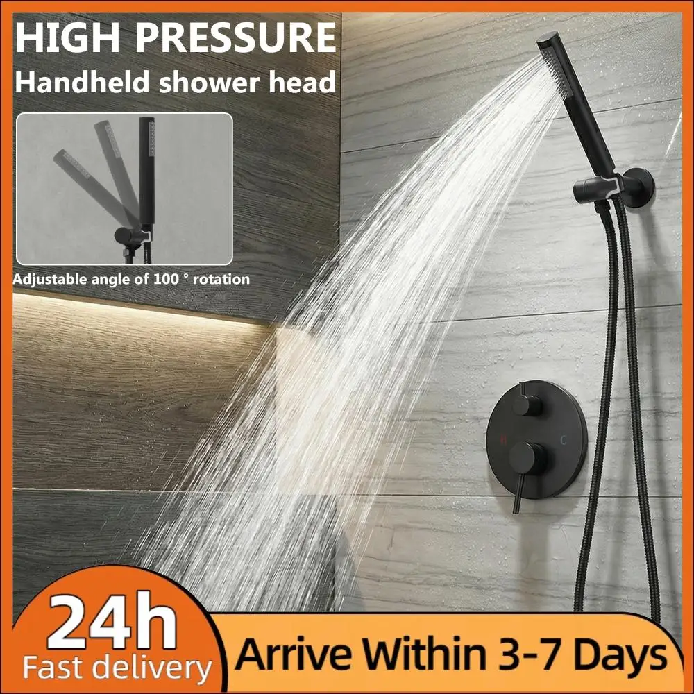 

Rainfall Shower Faucet Set with 10 Inch Showerhead High Pressures Shower Trim Kit with Rough-in Valve for Home Hotel Hard Water