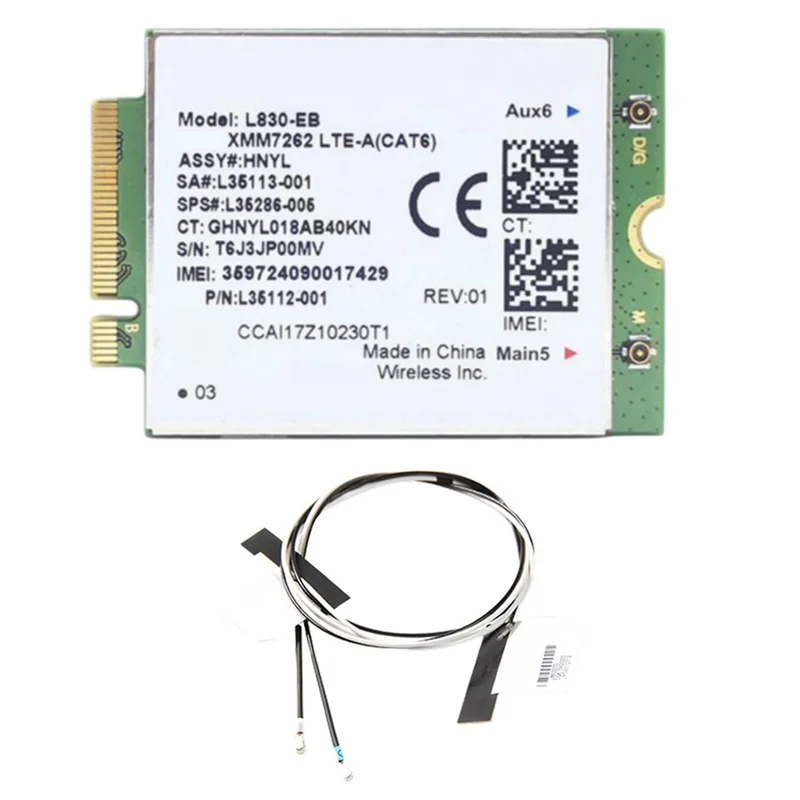 ABSQ-L830-EB XMM7262 محول ل HP 840 846 850 G6 X360- المدمج في 4G وحدة Cad + 2 هوائيات محول لاسلكي 4G