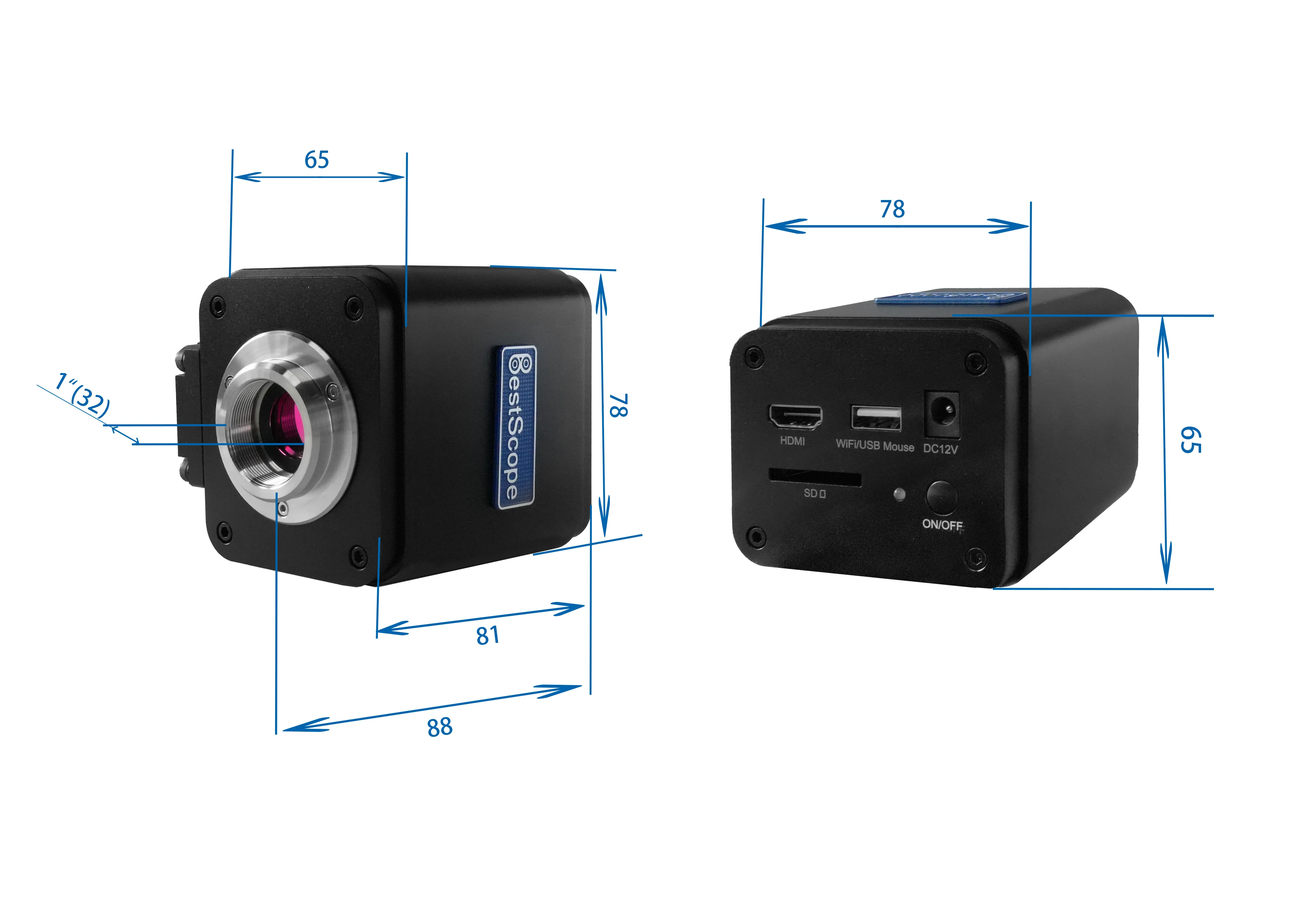 4k Microscope Camera BT 4K HD NETWORK USB Multi-outputs Digital Camera for Biological Microscope