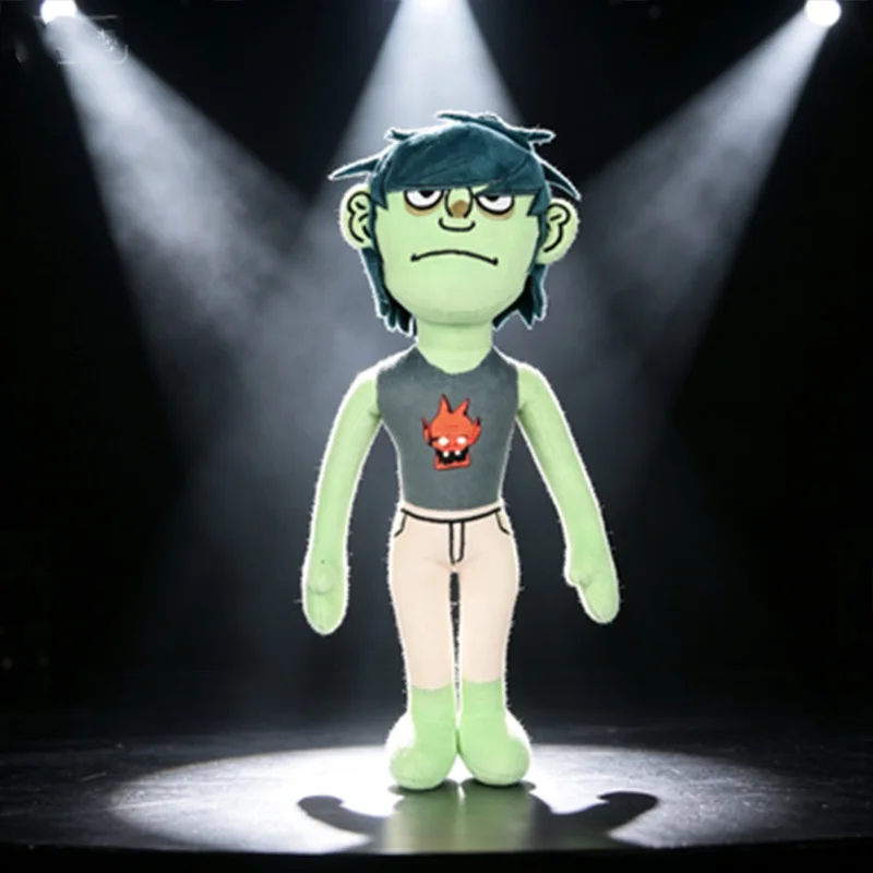 Heißer Gorillaz Noodle Plüsch Kawaii Virtual Band Street Fighter Stofftier Niedlicher Junge mit rotem Umhang für Fans, Enthusiasten und als Kindergeschenk – Detail 4