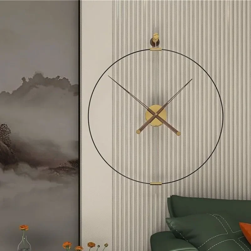Creative Minimalist Style Wall Clocks Silent Pointer Hanging Timer No Number Hollow Watch Household Living Room Unique Decoratio