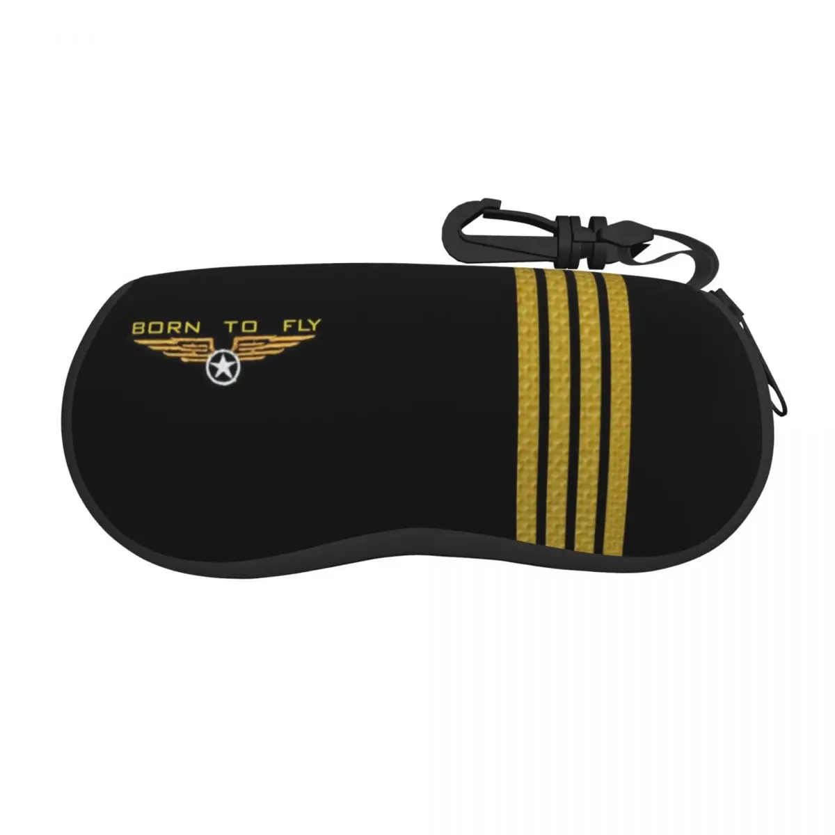 Custom Born To Fly Flight Pilot Sunglasses Case Neoprene Zipper Flying Aviation Aviator Shell Eyeglass Case Protective Box