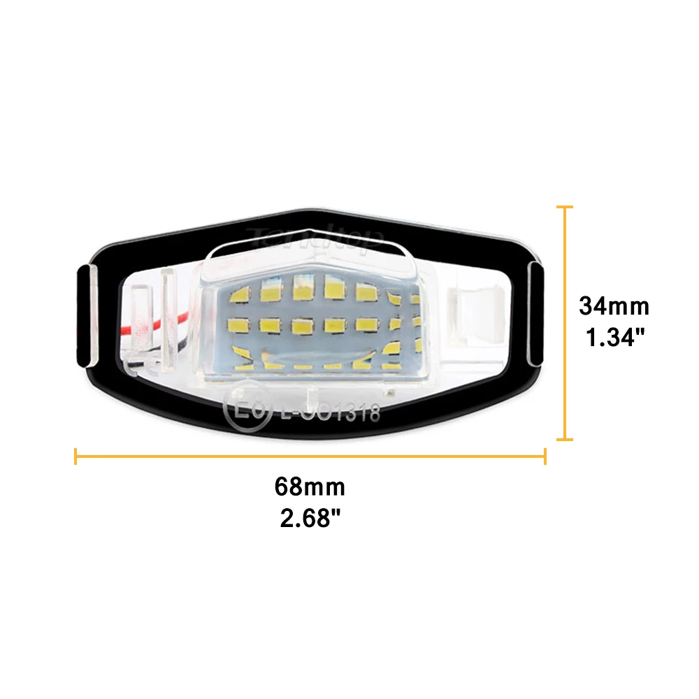 Led License Plate Light Rear Number Lamp For Honda Accord Odyssey Civic Sedan City Acura MDX TSX ILX RDX RL TL Canbus White