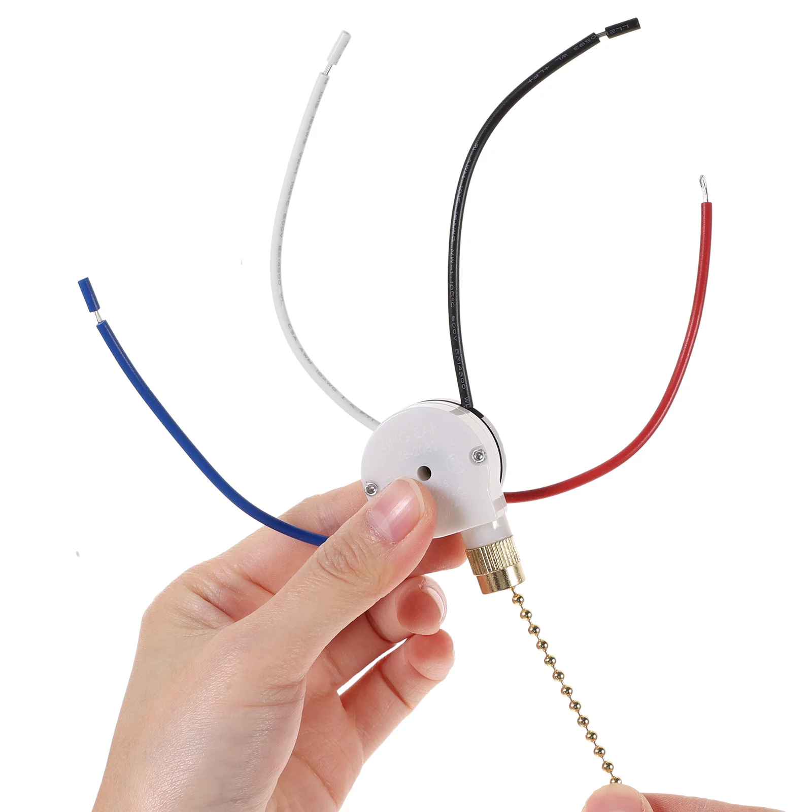 سحب سلسلة التبديل 3 سرعات 4-سلك مروحة السقف ضوء استبدال عالية الجودة مروحة سحب سلسلة التحكم موثوقة جميع المصابيح #2