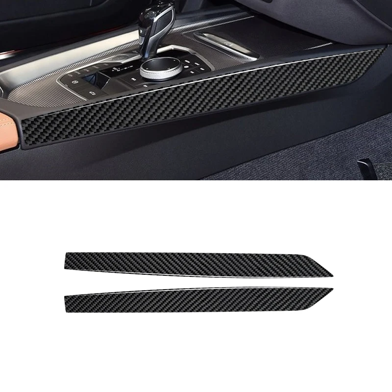 For BMW Z4 G29 2019 2020 2121 2022 Carbon Fiber Interior Car Gear Shift Side Panel Sticker Frame Trim Strip Cover